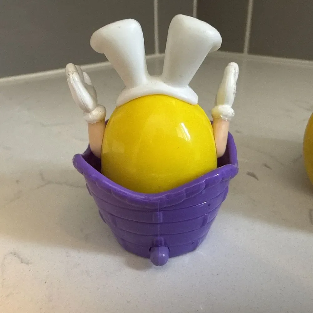M&Ms Vintage Character Wheeled Toy 1997 and Easter Egg 1999 Burger King Mars Inc